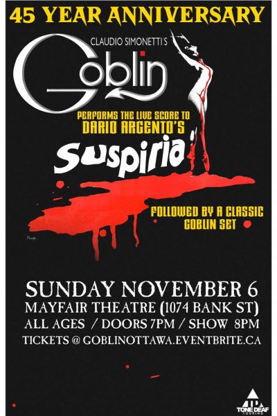 Suspiria with Live Music by Goblin!